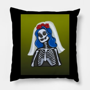 Skeleton Bride (background) Pillow