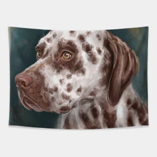 Painting of a Gorgeous Brown Spotted Dalmatian Tapestry