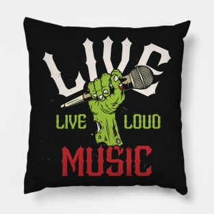 Live Music Zombie Hand // Support Live Music // Music Lover Pillow