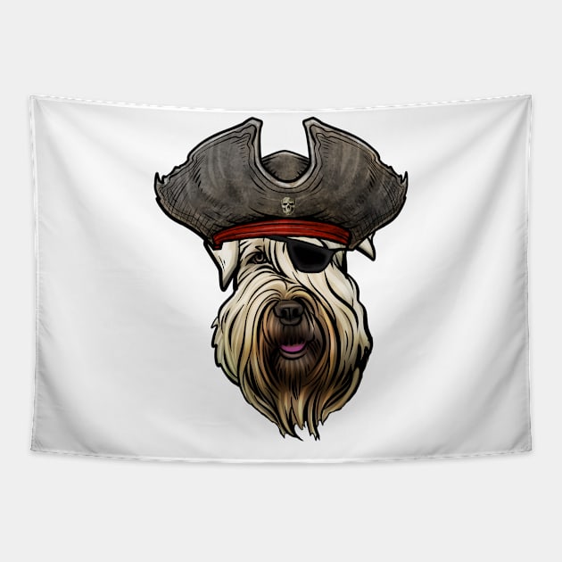 Soft Coated Wheaten Terrier Pirate Tapestry by whyitsme