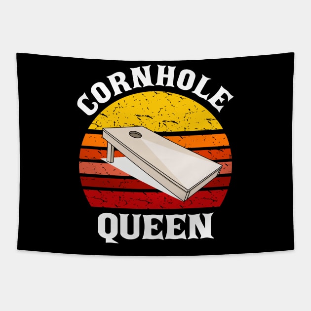 Cornhole Queen Tapestry by LetsBeginDesigns