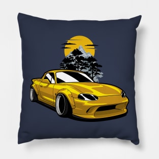 Yellow MX5 Miata JDM Pillow