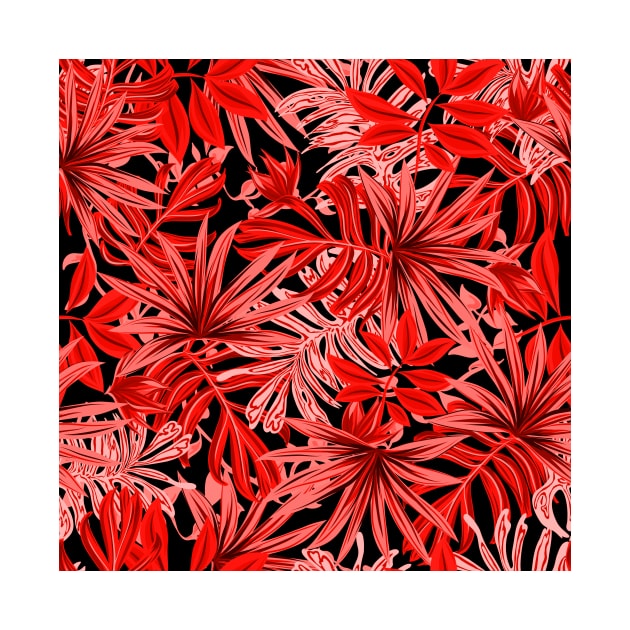 Red Leaf Fashion Print by Auto-Prints