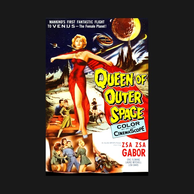 Classic Science Fiction Movie Poster - Queen of Outer Space by Starbase79