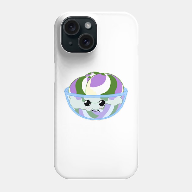 Gender queer ice cream pride Phone Case by Eren