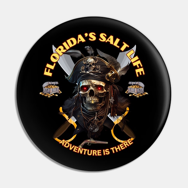 Pirate Salt Life Pin by Spacetrap