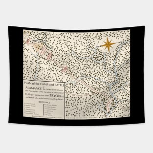 Battle of Alamance Map (Back Print) Tapestry