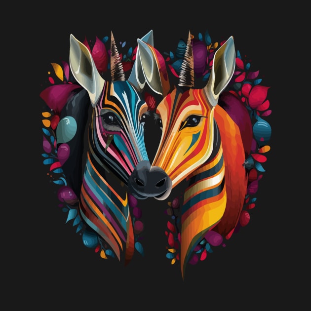 Okapi Couple Valentine by JH Mart