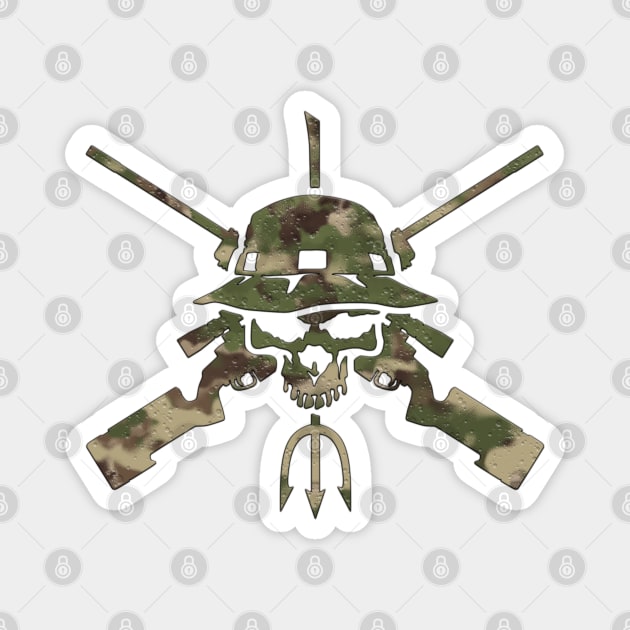 Sniper Rifle Skull - Camo Magnet by BoneheadGraphix