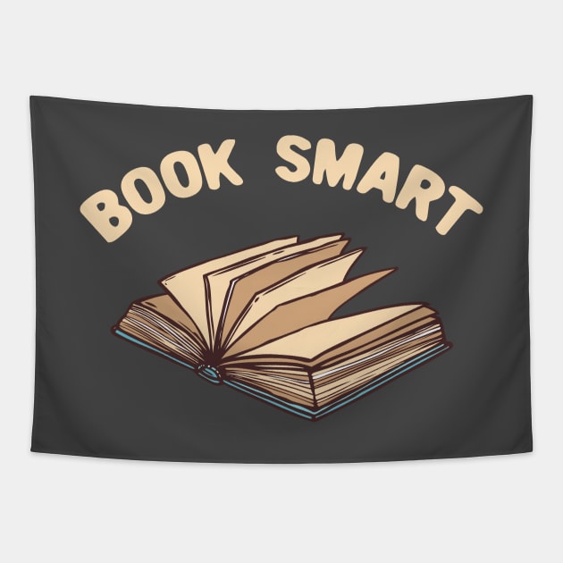 Book smart vintage typography Tapestry by Oricca
