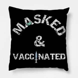 Masked And Vaccinated Pillow