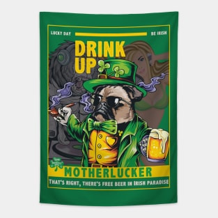 St. Patrick's Day-Irish Drinking Team-Lucky Shamrock Tapestry