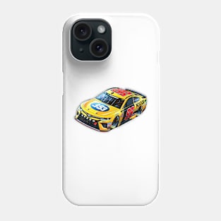 Cool yellow Nascar car, greatest grand prix champion Phone Case