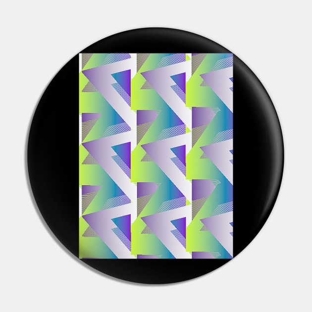 Geometric Wave #1 - Repeat Pattern Modular Synth Art Pin by DankFutura