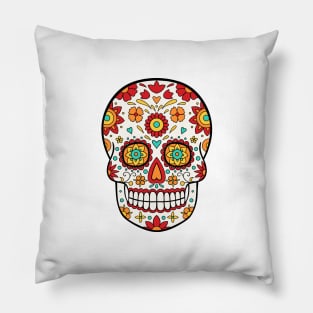 Sugar Skull Art Pillow