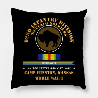 92nd Infantry Division - Buffalo Soldiers - Camp Funston Ks - WWI Pillow