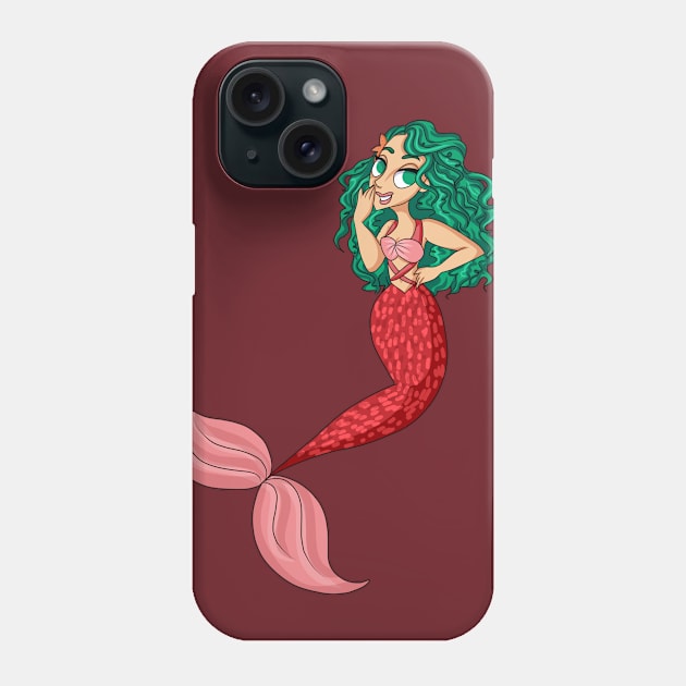 Mermaid Lagoon - Bubbly Sea Siren Phone Case by katidoodlesmuch