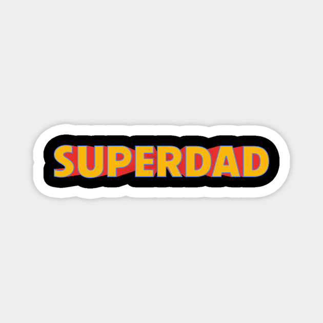 Superdad Retro Super Dad Father's Day Logo Magnet by TheRelaxedWolf