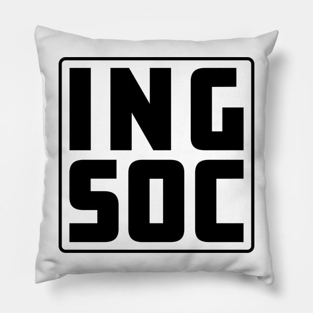 INGSOC (black) Pillow by Sean-Chinery