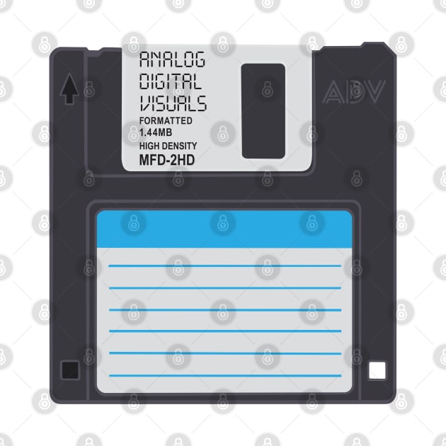 Floppy Disk (Charcoal Colorway) Analog / Computer by Analog Digital Visuals