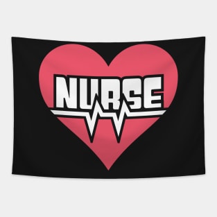 Heart & Heartbeat – Cute Nurse Design Tapestry