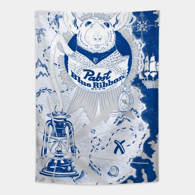 Pabst Blue Rats - Explorer Tapestry by Austin Floyd Artwork