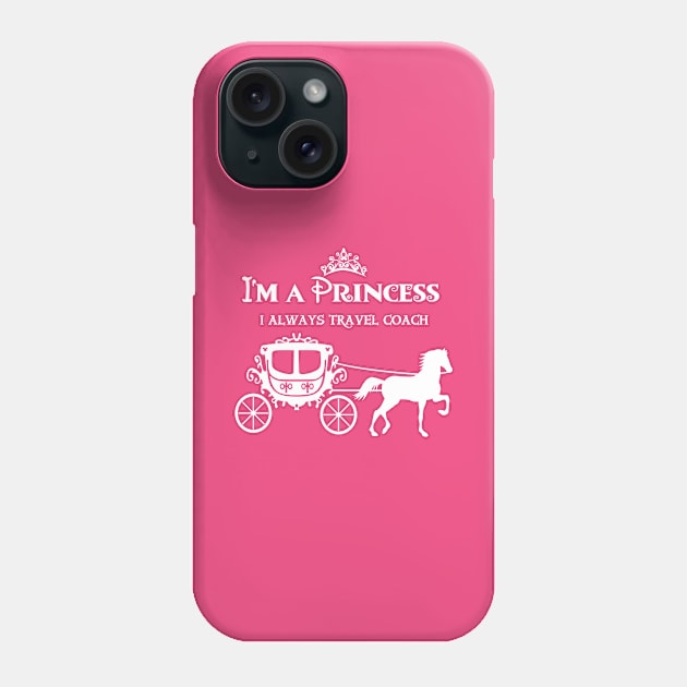 I always travel coach Phone Case by Theme Park Gifts