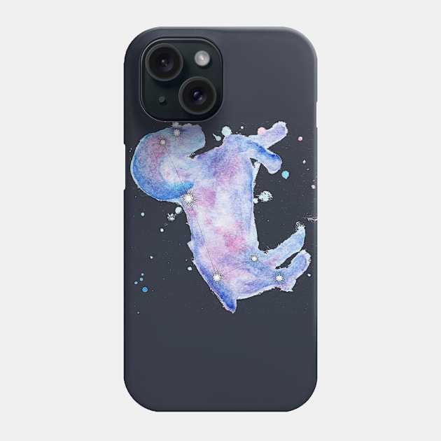 Aries Galaxy Watercolor Phone Case by Dbaudrillier