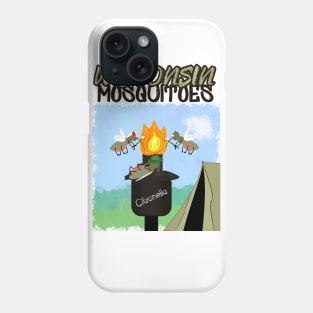 Wisconsin Mosquitoes Cartoon - Camping by Tiki Torch Phone Case