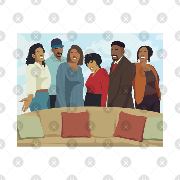 Living Single Black Show Retro Poster by aldebaren