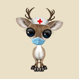 Cute Baby Reindeer Nurse T-Shirt