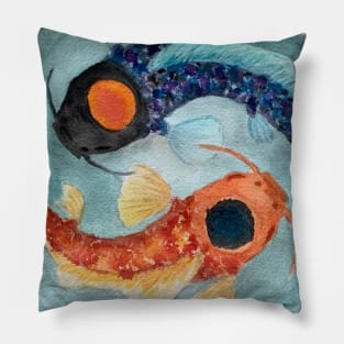 Koi fish yin yang Pillow