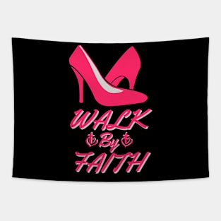 Walk By Faith Biblical Hot Pink Tapestry