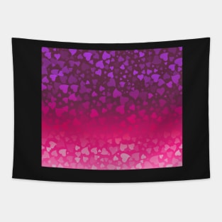 Purple Pink Hearts Tapestry