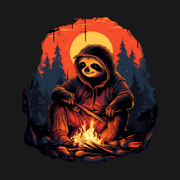 Campfire Sloth by Acid_rain