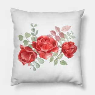 Classical Red Roses Pillow