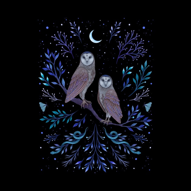 Owls in the Moonlight by Episodic Drawing