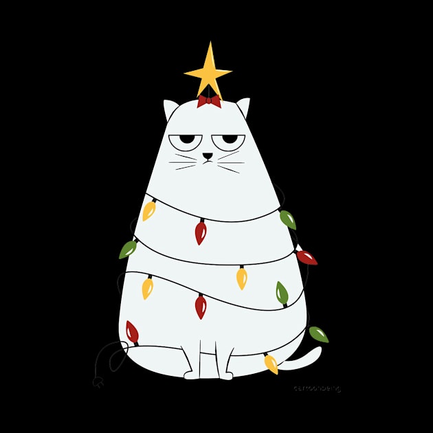 Christmas Crazy Cool Funny Cat Merry Fluffmas by SloanCainm9cmi