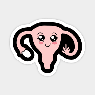 Feminine middle finger uterus Magnet