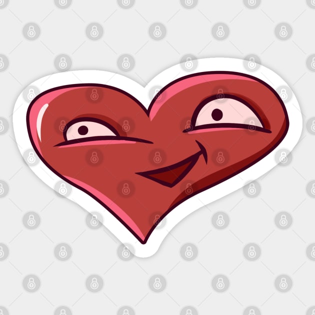 Aesthetic Cartoon Hearts' Sticker