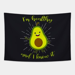Healthy Avocado funny Kawaii Fruit Tapestry