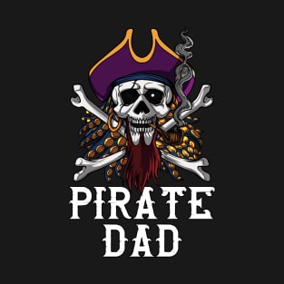 Pirate Dad Skull Crossbones T-Shirt