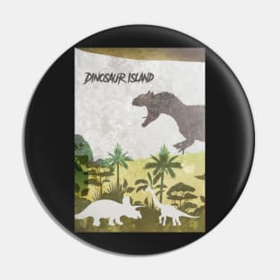 Dinosaur Island - Board Games Design - Movie Poster Style - Board Game Art Pin