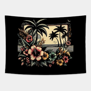 A Tropical Symphony. summer vibe on a desert island Tapestry