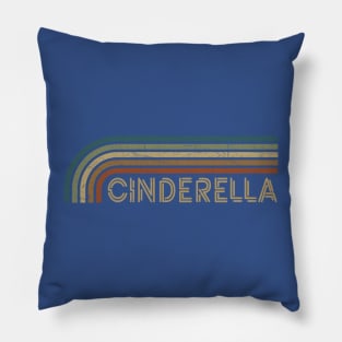 Cinderella Retro Stripes Pillow