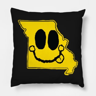 Missouri Happy Face with tongue sticking out Pillow