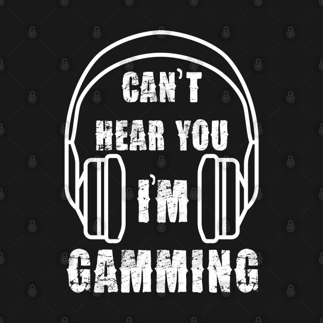 funny headset cant hear you im gaming by Pannolinno
