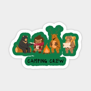 Camping Crew Woodland Animals Magnet