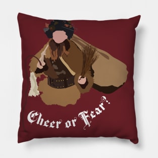 Dwight Schrute Cheer or Fear Belsnickel Art – The Office (white text) Pillow