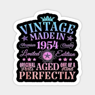 Vintage 70th Birthday Decorations Vintage 1954 70 Birthday Magnet